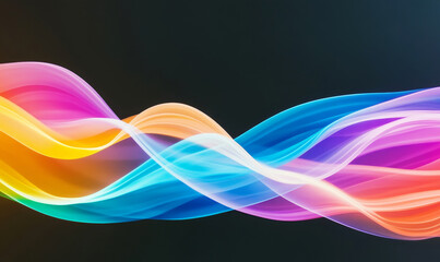 Wall Mural - vibrant abstract background with colorful curves and wavy lines
