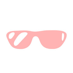 Wall Mural - A pair of pink sunglasses with a simple, minimalist design