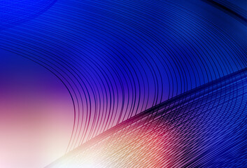 Poster - light blue, yellow vector template with bent lines.