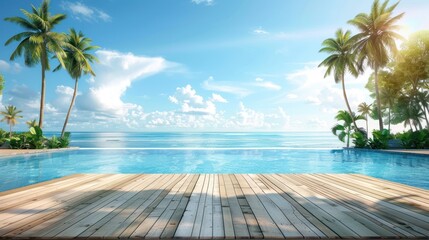 Poster - Tropical Paradise with a Stunning Infinity Pool