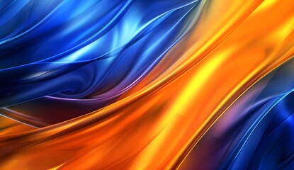 Wall Mural - Abstract Blue and Orange Swirling Background