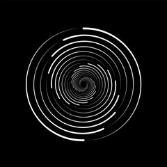 Wall Mural - Spirograph abstract element on a black background.	