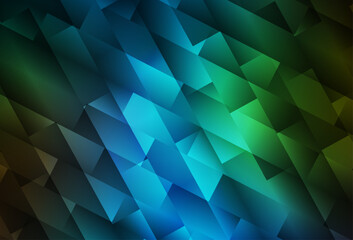 Wall Mural - Dark Blue, Green vector template with rhombus.