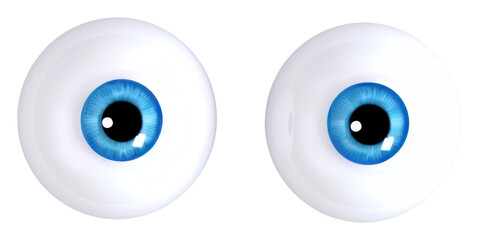 Sticker - PNG  Blue eyes isolated white background