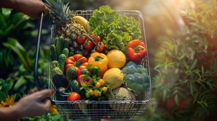 Poster - The garden-fresh vegetable basket