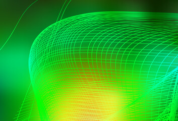 Poster - light green, yellow vector glossy abstract backdrop.