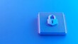 © Tackey - Secure microchip with a padlock symbolizing data protection and cybersecurity on a blue background.