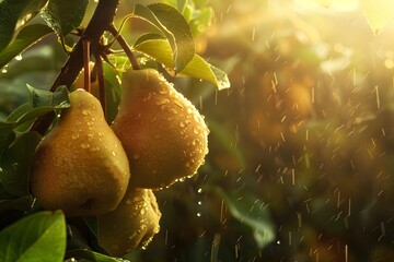 Sticker - pear on the branch