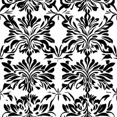 Floral tessellations creating a complex, interlocking pattern, seamless pattern vector