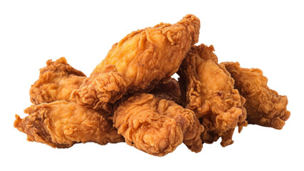 Poster - PNG Fried chicken food white background freshness.