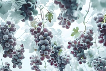 Canvas Print - red and blue berries