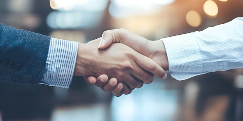 Professional handshake between two business individuals