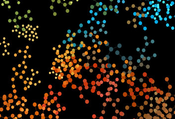 Wall Mural - dark blue, yellow vector texture with artificial intelligence concept.