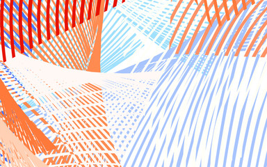 Wall Mural - Light Blue, Red vector pattern with sharp lines.