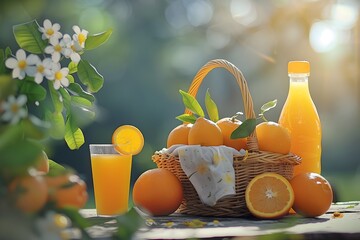 Canvas Print - still life with juice