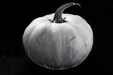 Canvas Print - pumpkin on black background