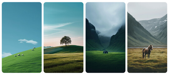 Sticker - Landscape  png mobile wallpaper element set