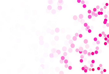 Wall Mural - Light Pink vector background with spots.