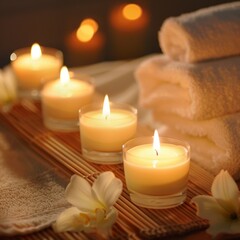 Wall Mural - candles and towels