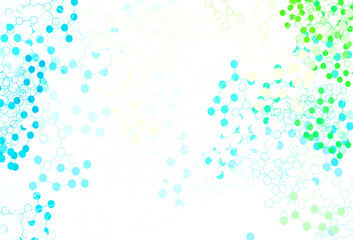Wall Mural - light green, red vector background with forms of artificial intelligence.