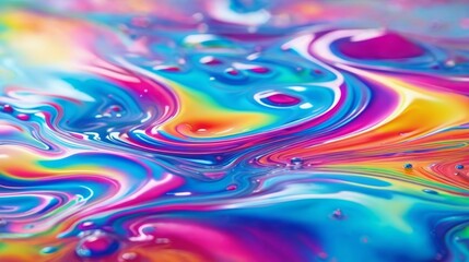 Canvas Print - Colorful Liquid Painting Bursting With Vibrant Hues