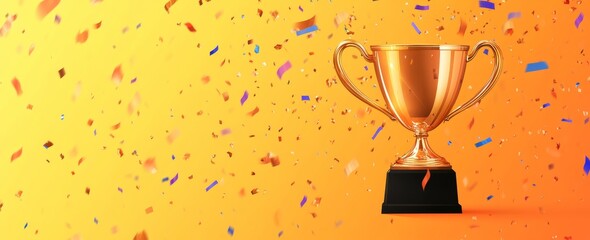 it has an orange background with confetti and lines in the center of an abstract spiral pattern. a s