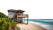 © fotoluigi868 - Beach House at the Ocean – A beach house by the ocean, isolated on a white background. _1(40)