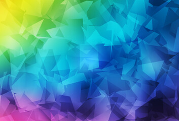 Poster - Light Multicolor vector triangle mosaic template.