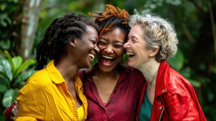 Canvas Print - The joyous friends laughing