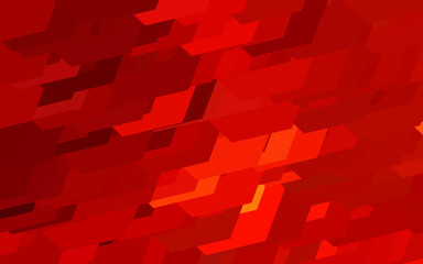 Wall Mural - dark red, yellow vector backdrop with hexagons.