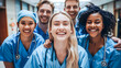 © Like Animals - A diverse group of young enthusiastic medical students and nurses gathered together showcasing their passion for the healthcare profession and their bright futures in the medical field