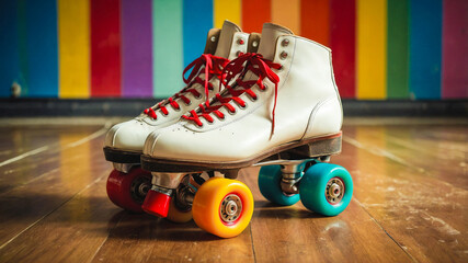 colorful roller skates