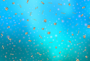 Wall Mural - Light BLUE vector background in Xmas style.