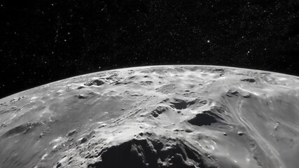 Wall Mural - a close up of a planet with a lot of craters on it. the planet is in the middle of the image and is 