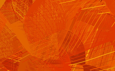 Sticker - Light Orange vector pattern with random forms.