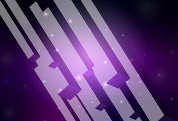 Wall Mural - dark purple vector backdrop with rhombus.