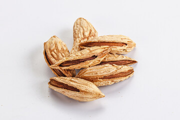 Wall Mural - Shelled dry almond nut heap