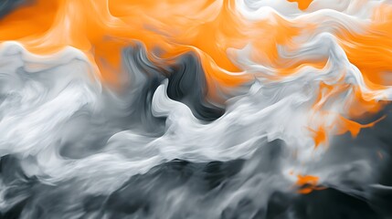 Blurred, free-form gradient texture for web banners and hot sales, featuring orange, gray, and white on a black background with a noise effect.
