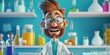 © Brian - scientist 3D animation cartoon style, colorful, happy, friendly, 3d cartoon,