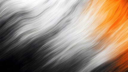 Blurred, free-form gradient texture for web banners and hot sales, featuring orange, gray, and white on a black background with a noise effect.