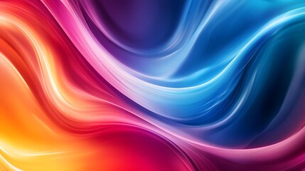 Wall Mural - High Saturated Color Abstract Wave Background
