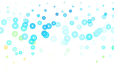 Light Blue, Yellow vector template with circles.