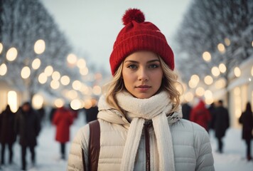 woman in winter clothes