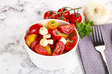 Wall Mural - Italian Caprese salad with tomato and mozzarella