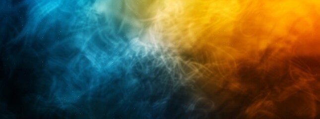 Poster - Grey grainy gradient background with blue red yellow abstract glowing color wave, noise texture banner poster header design