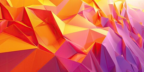 Wall Mural - Abstract Low Poly Gradient Design