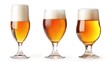 © Matcha_09 - Three different beer glasses on a white background, each with clipping paths for high-quality, editable images.