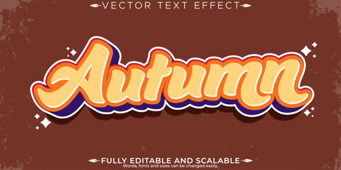 Poster - Autumn editable text effect, editable fall and season text style