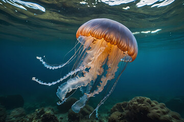 Wall Mural - a jellyfish in its natural environment