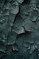 Poster - A close-up shot of a damaged building facade with cracks and decay